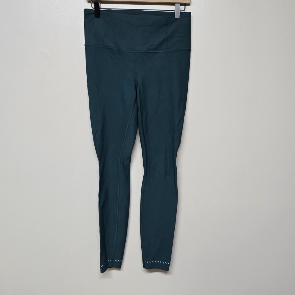 Lululemon Womens Green Jasper Zone In‎ Tights Size 10 27" Outdoors Yoga Workout
